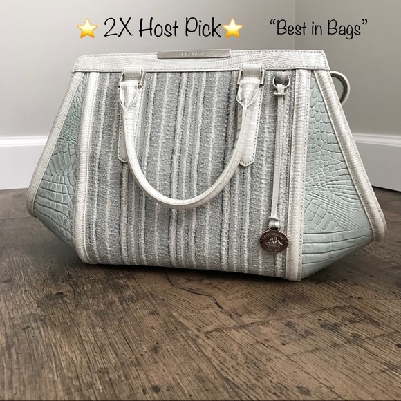 Brahmin Handbags - Brahmin Arden Satchel Edgewater - Sea Glass